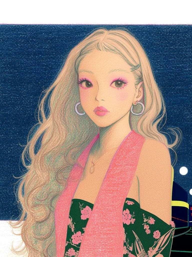Pastel Anime Portrait Poster. poster detail