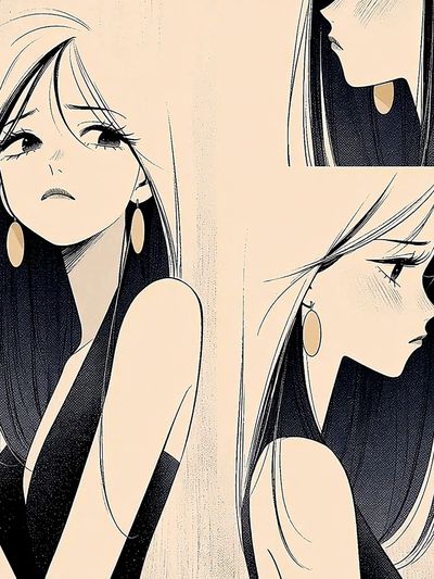 Elegant Manga Woman Poster. poster
