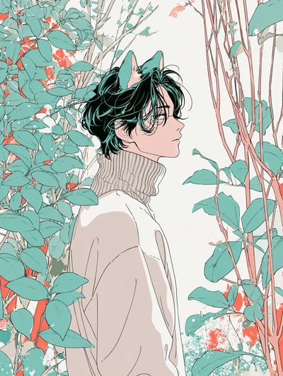 Anime Forest Portrait Print.