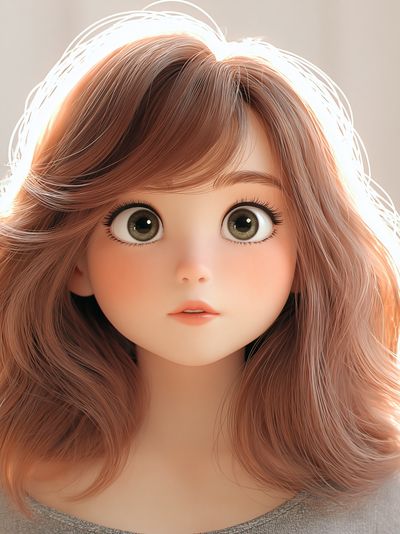 Anime Girl Portrait Print. poster