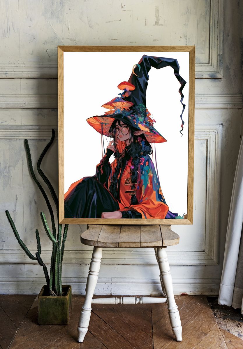 Mystic Witch Portrait Print. — room view 1