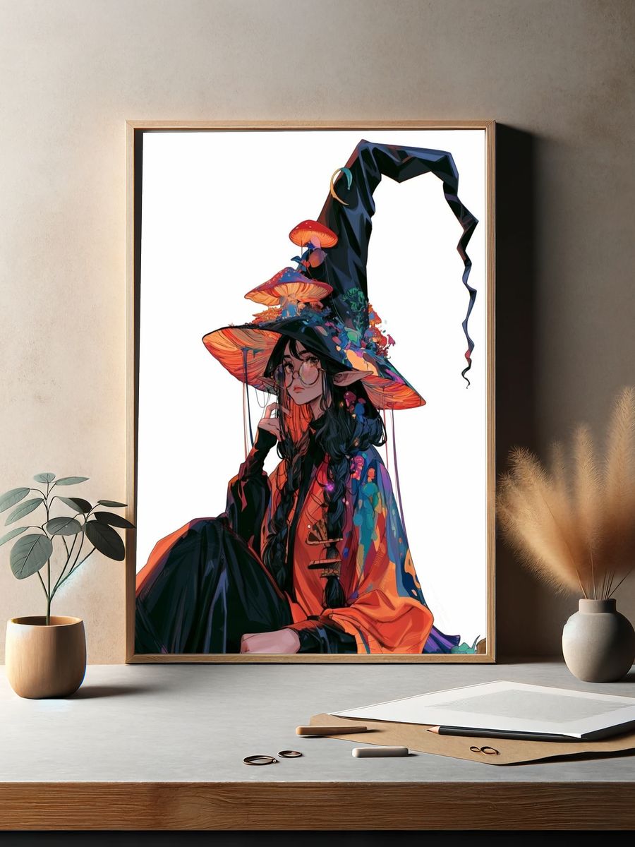Mystic Witch Portrait Print. — room view 2