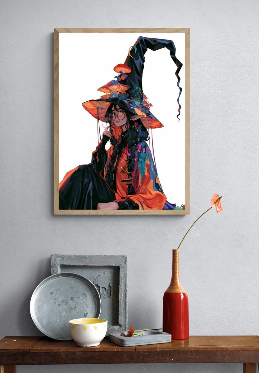 Mystic Witch Portrait Print. — room view 3