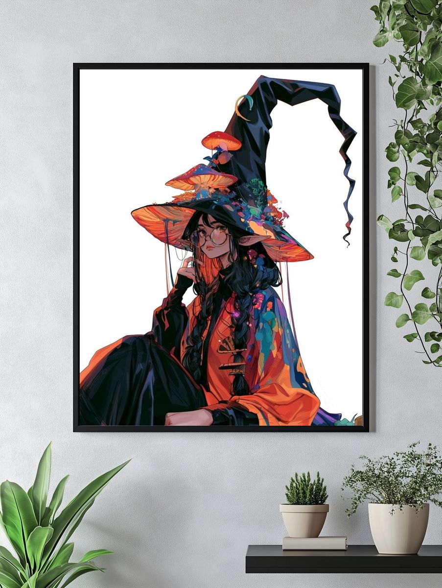 Mystic Witch Portrait Print. — room view 4