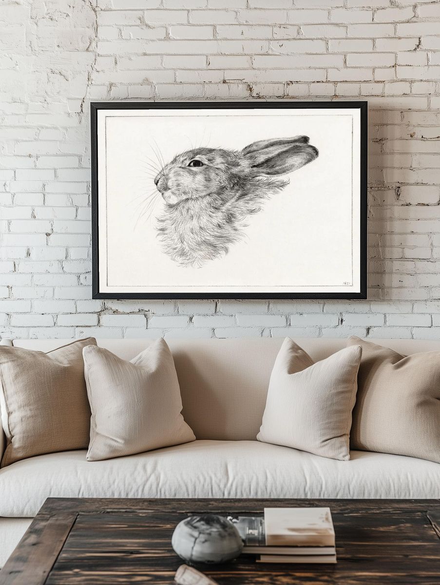 Head rabbit (1821) drawing high. — room view 1
