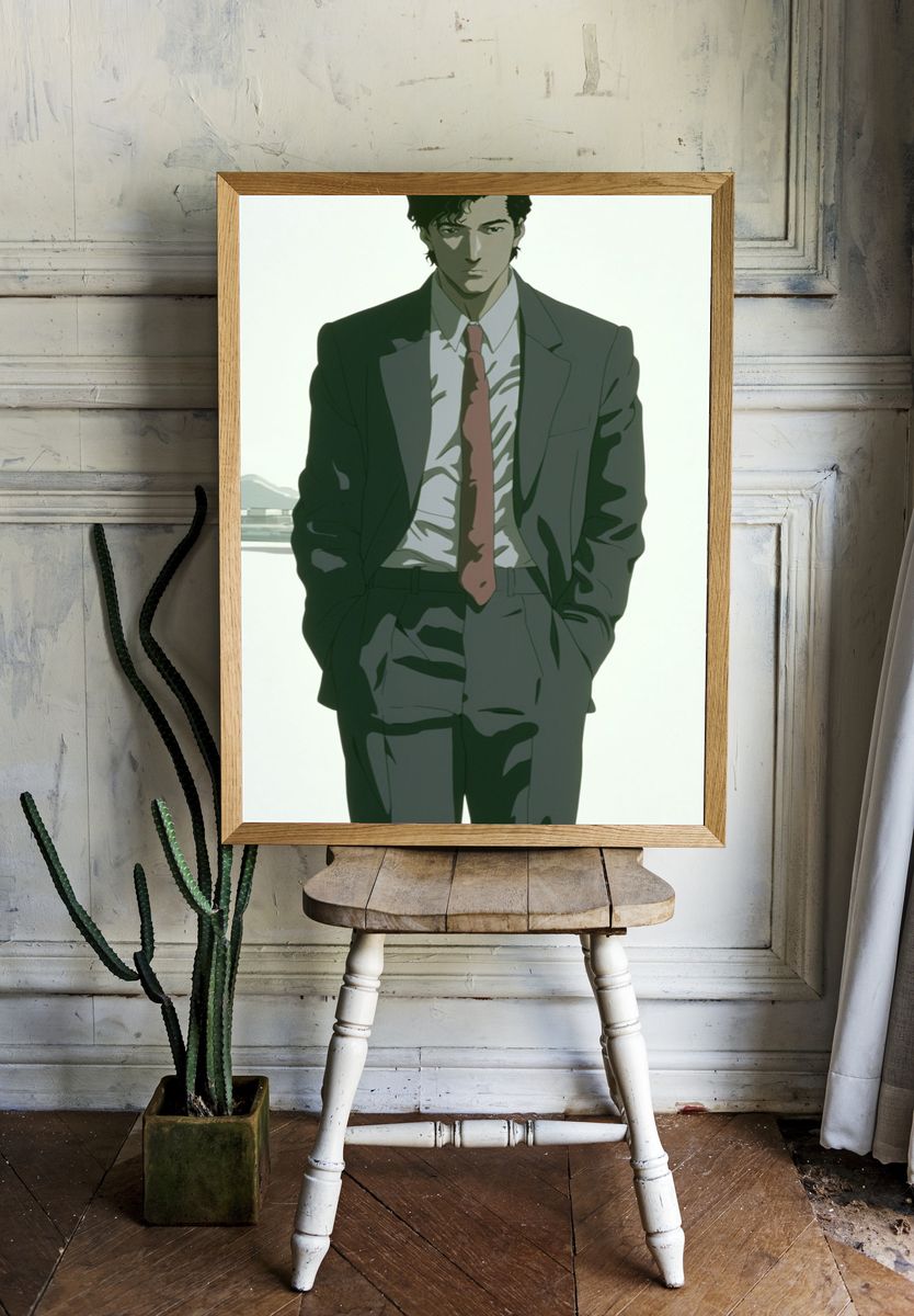 Anime Suit Portrait Poster. — room view 1