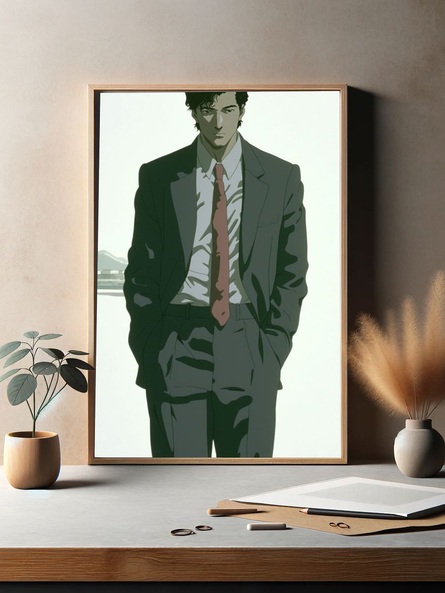 Anime Suit Portrait Poster. — room view 2