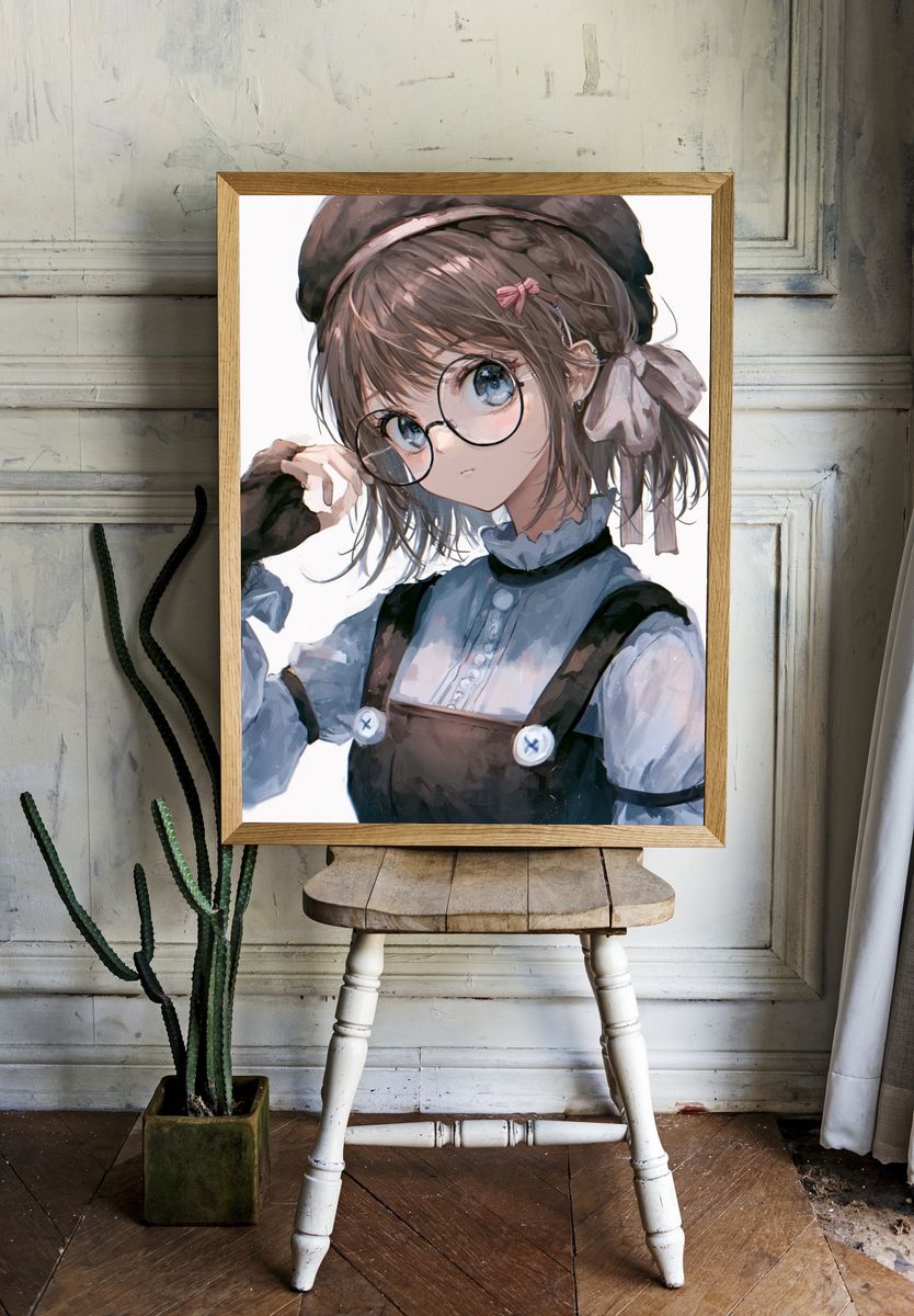 Anime Girl Portrait Print. — room view 1