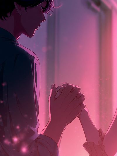 Romantic Anime Couple Poster. poster