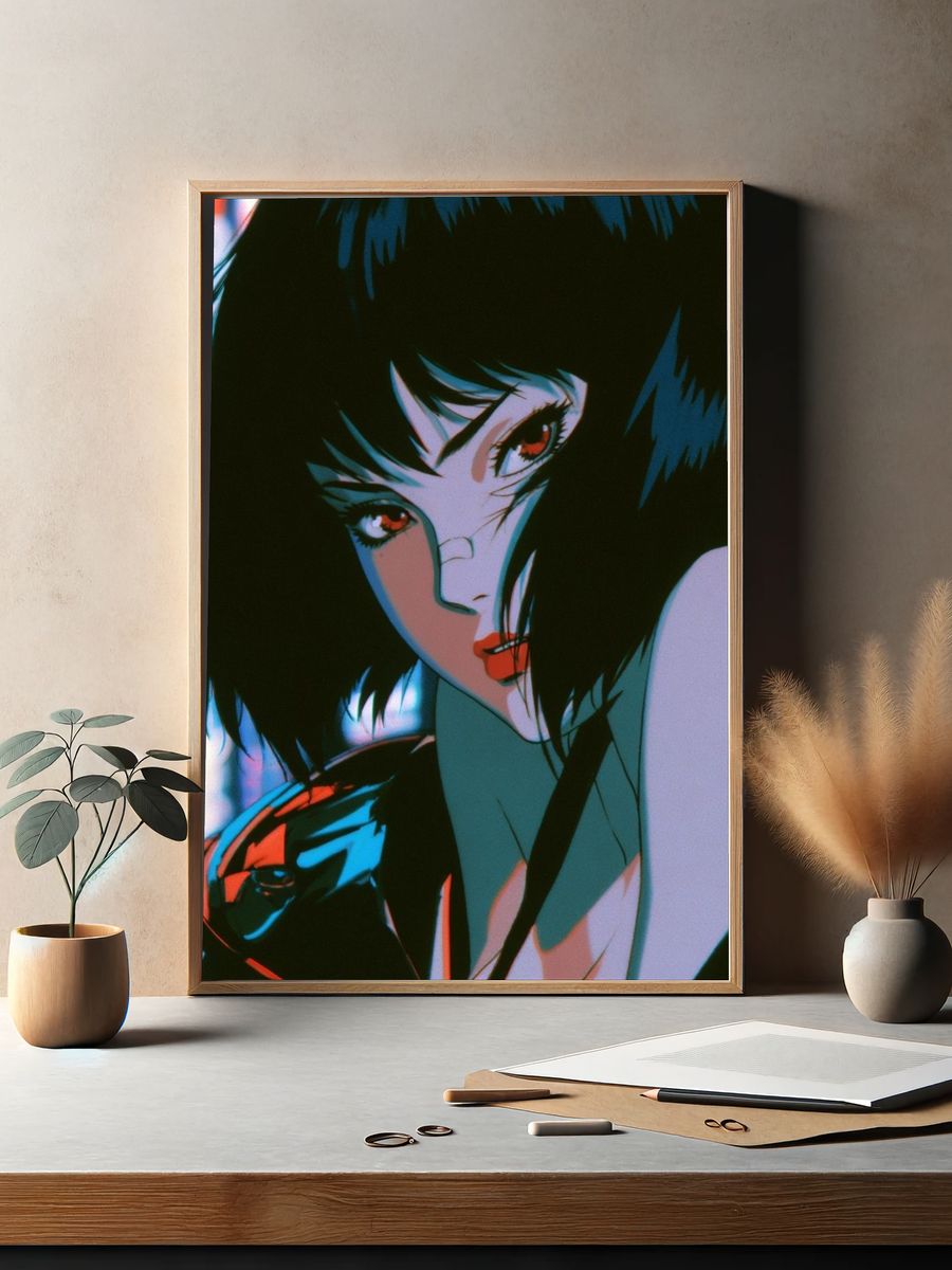 Cyberpunk Anime Portrait Poster. — room view 2