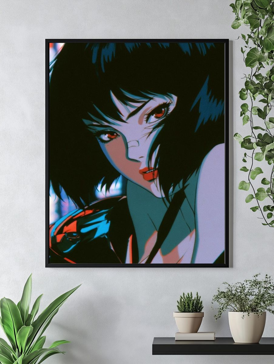 Cyberpunk Anime Portrait Poster. — room view 4