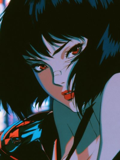 Cyberpunk Anime Portrait Poster. poster