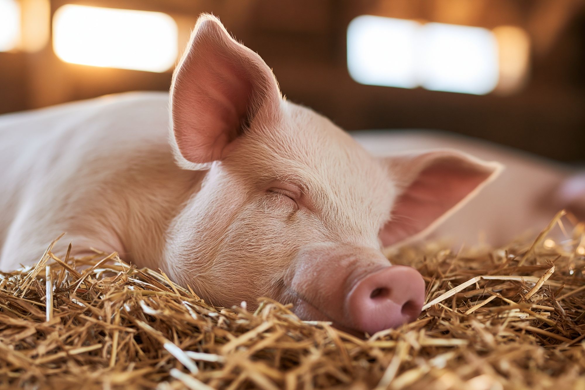 Sleeping Piglet Photography Poster. poster detail