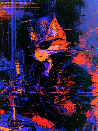Neon Fox Studio Poster.