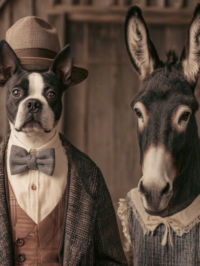 Victorian Animal Portrait Poster. poster