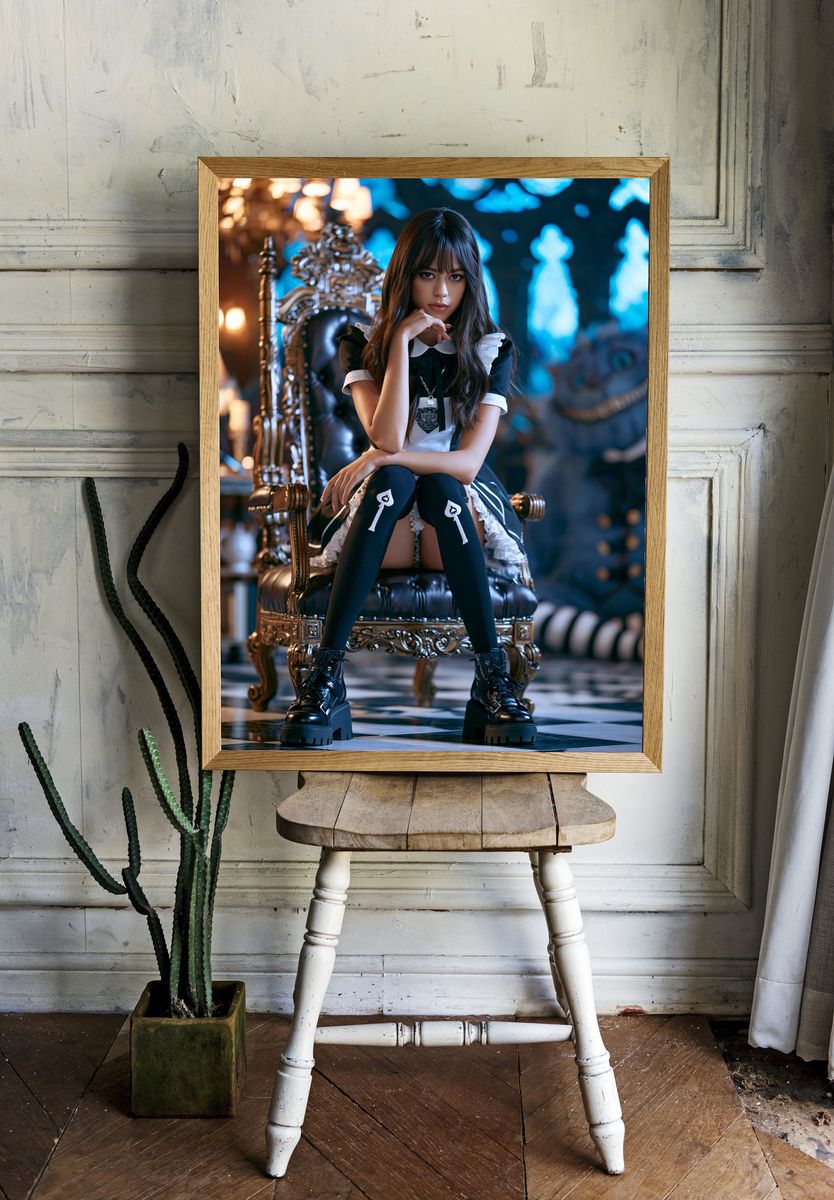 Gothic Maid Portrait Poster. — room view 1