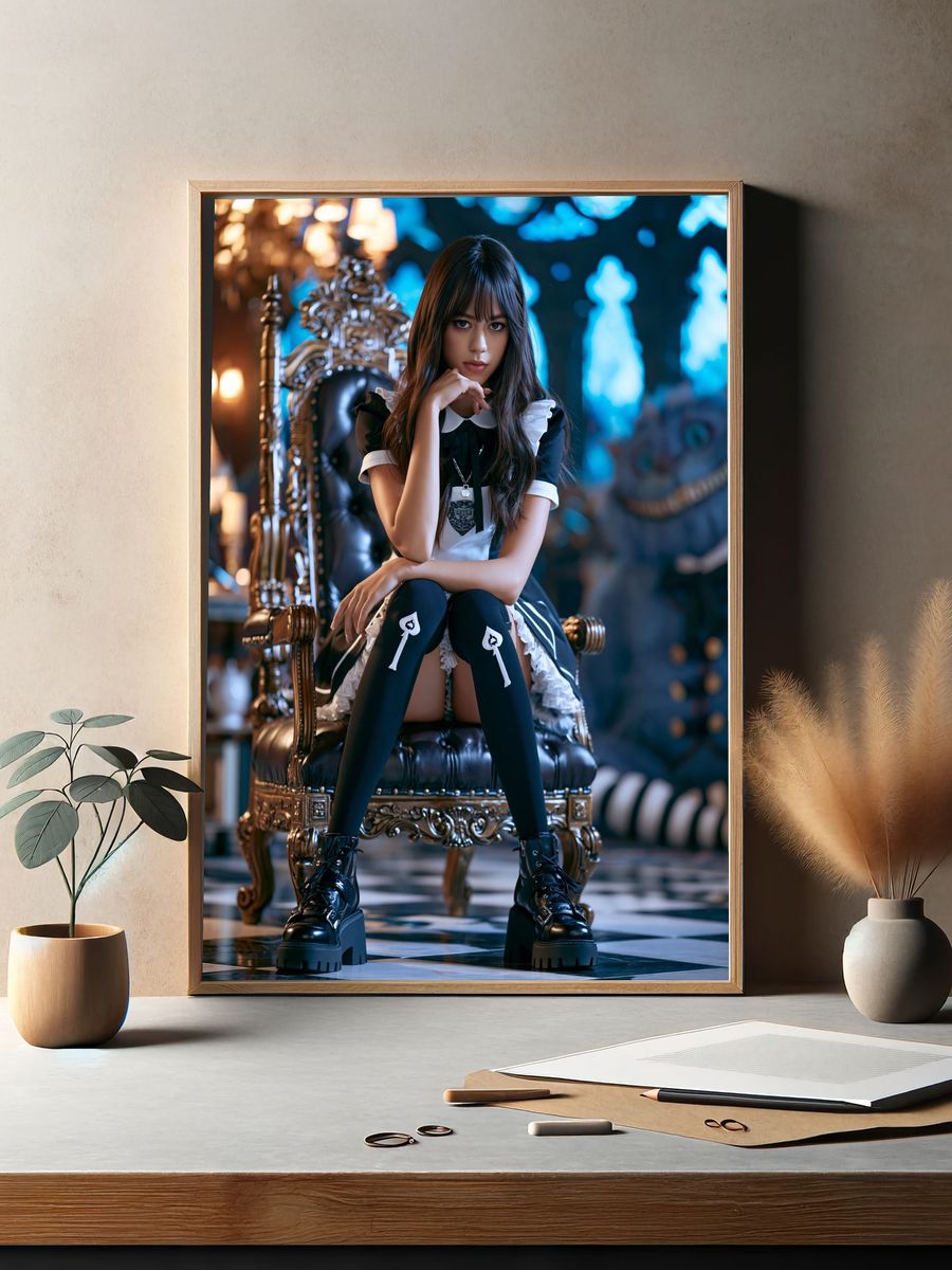 Gothic Maid Portrait Poster. — room view 2