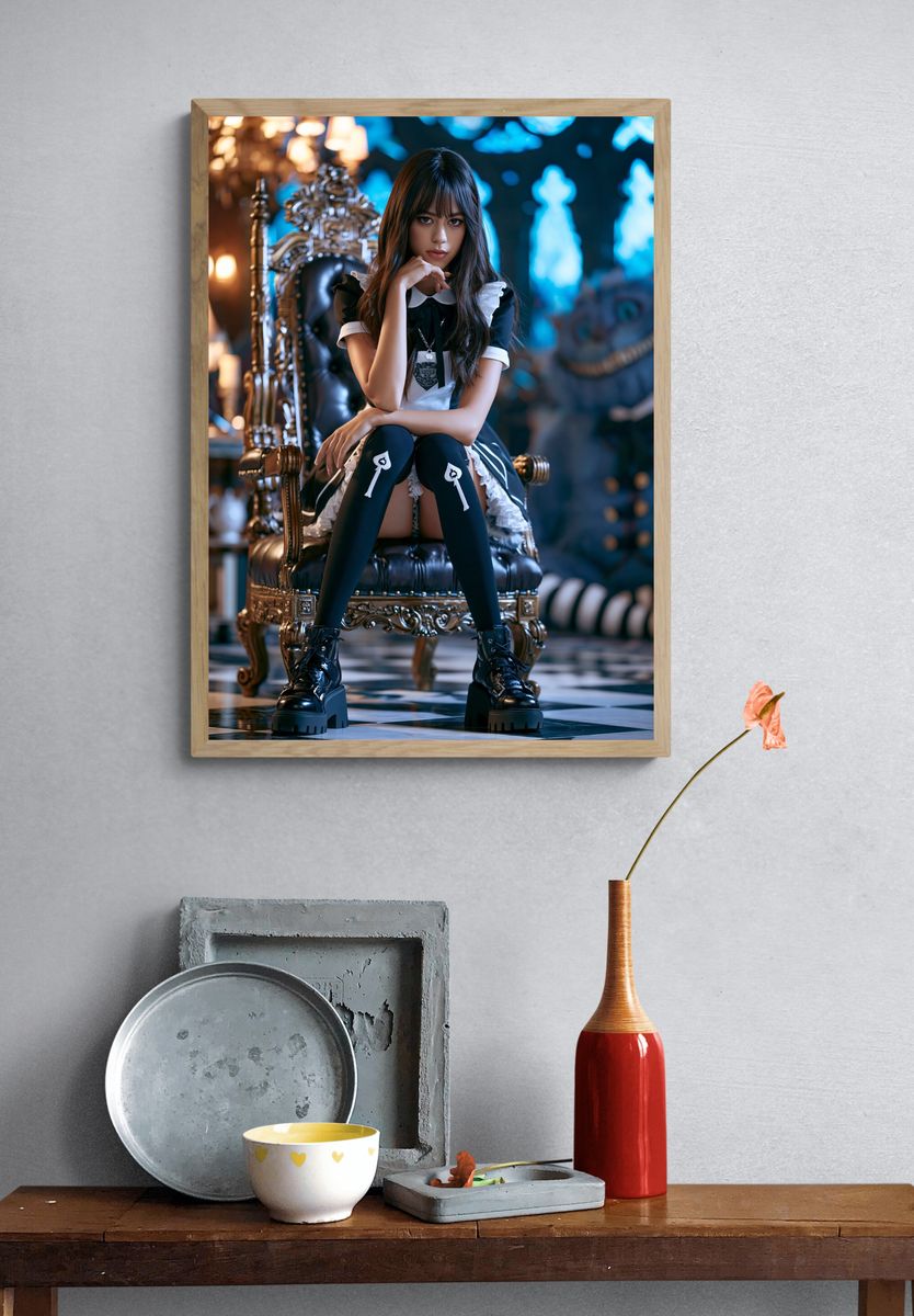 Gothic Maid Portrait Poster. — room view 3
