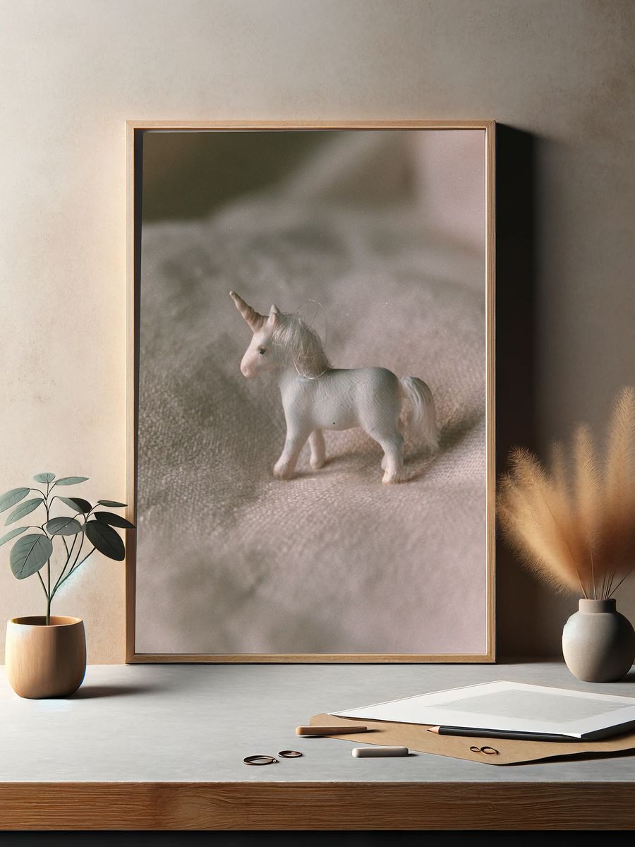 Miniature Unicorn Photography Poster. — room view 2