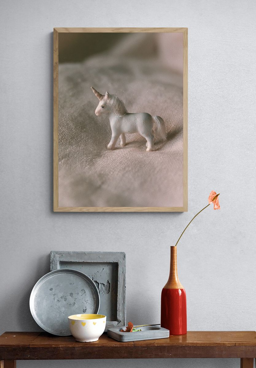 Miniature Unicorn Photography Poster. — room view 3