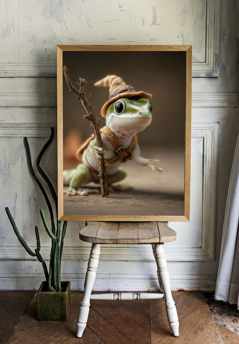 Wizard Gecko Photography Poster room preview