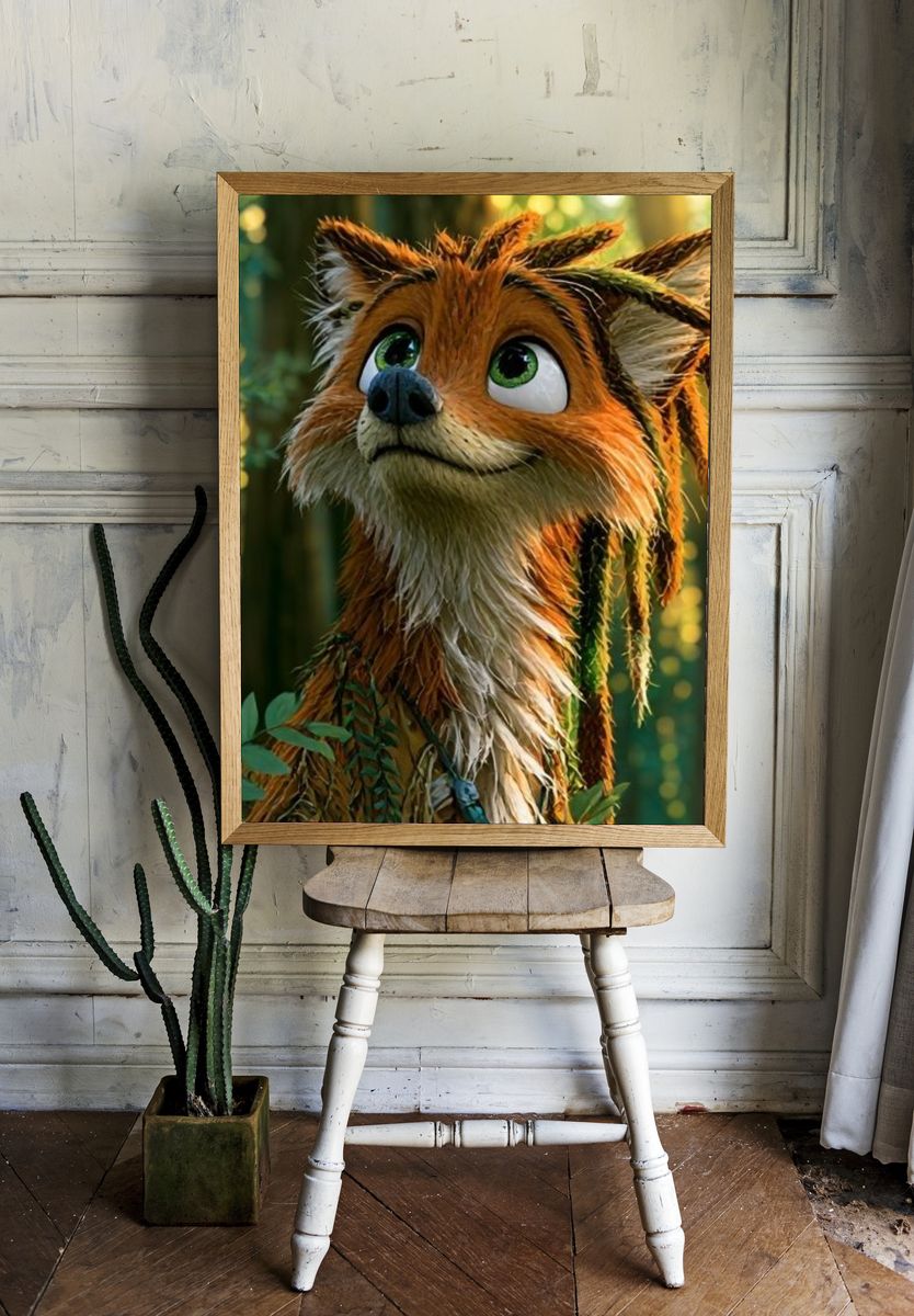 Forest Fox Portrait Poster. — room view 1