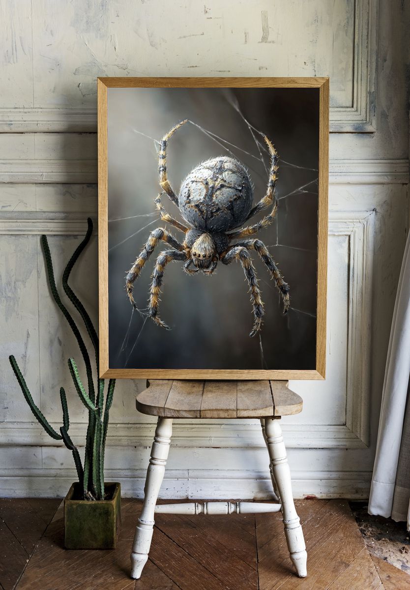 Orb-Weaver Spider Dark Print room preview
