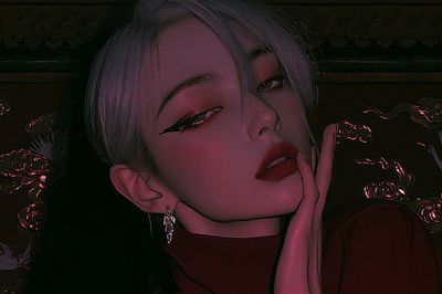 Glamorous Anime Portrait Poster. poster print