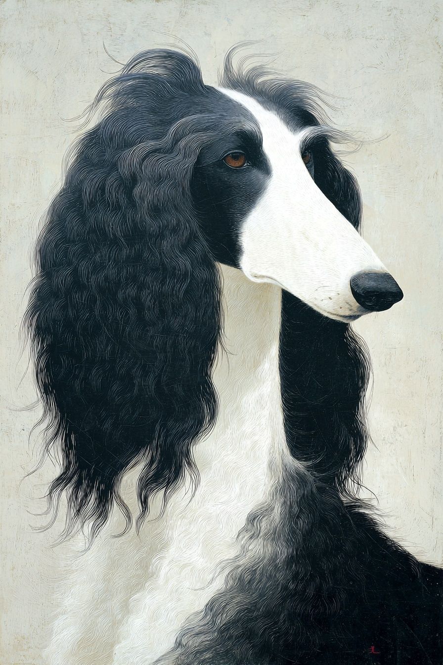 Afghan Hound Portrait Print. poster — animals art