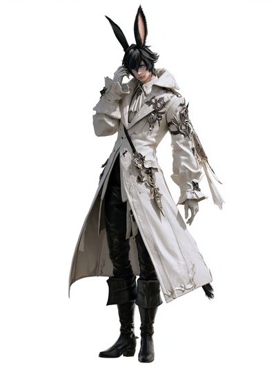 Rabbit-Eared Anime Character Print. poster
