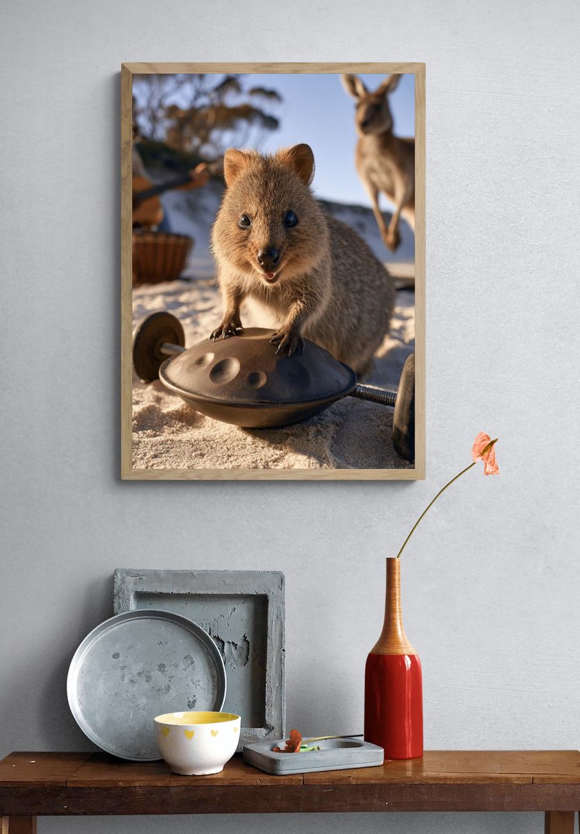 Quokka Beach Jam Session Poster. — room view 3