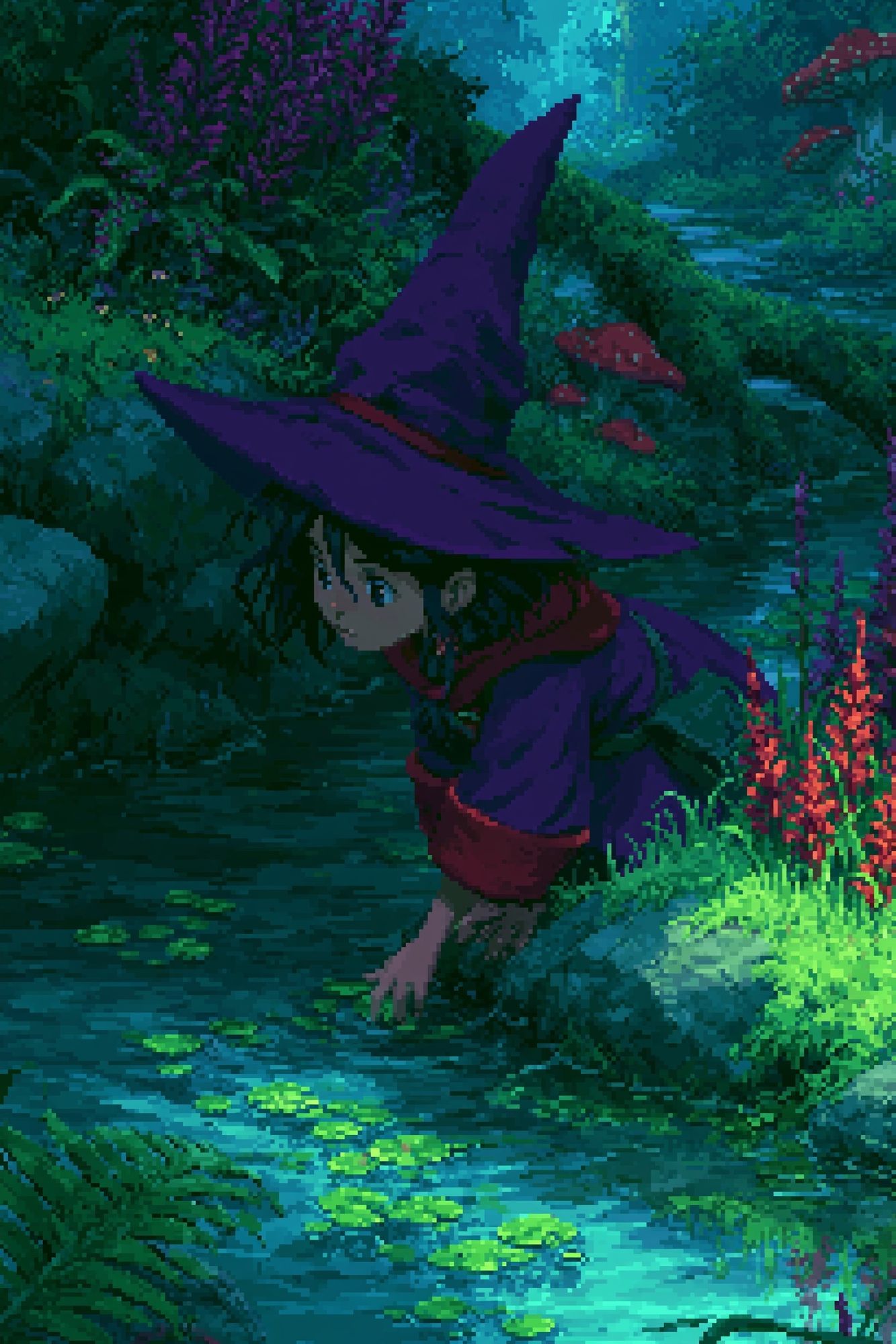 Kiki in the Forest Illustration Poster. poster detail