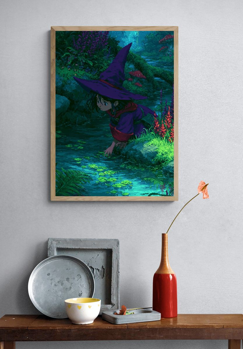 Kiki in the Forest Illustration Poster. — room view 3