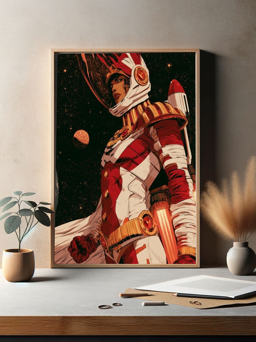Astronaut Heroine — Anime Print. — room view 2