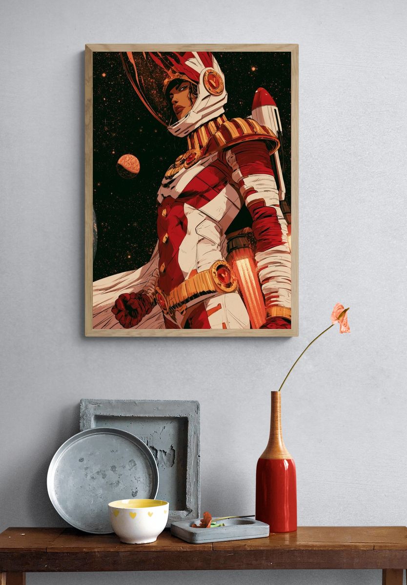 Astronaut Heroine — Anime Print. — room view 3