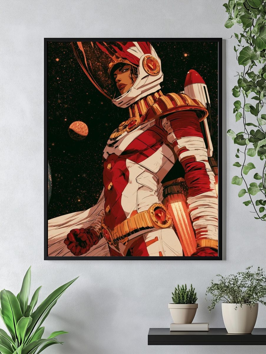 Astronaut Heroine — Anime Print. — room view 4