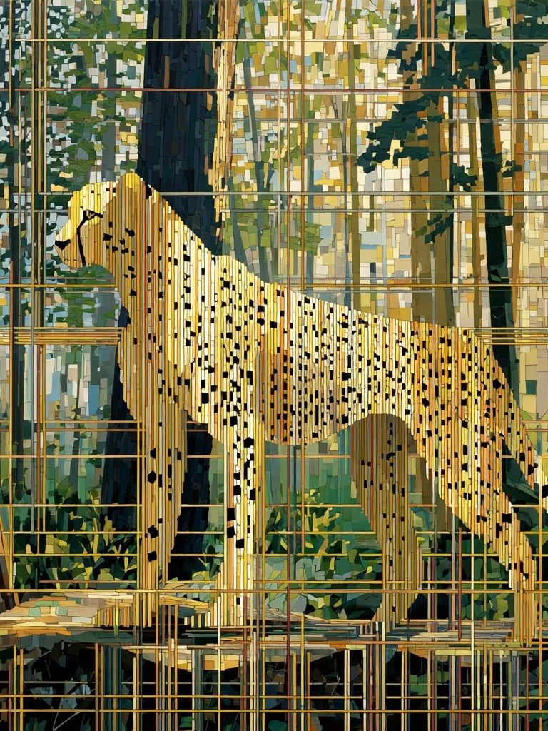 Cheetah in Forest Illustration Poster. poster — animals art
