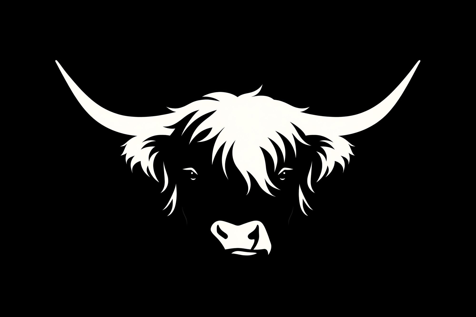 Highland Cow Minimalist Print. poster detail