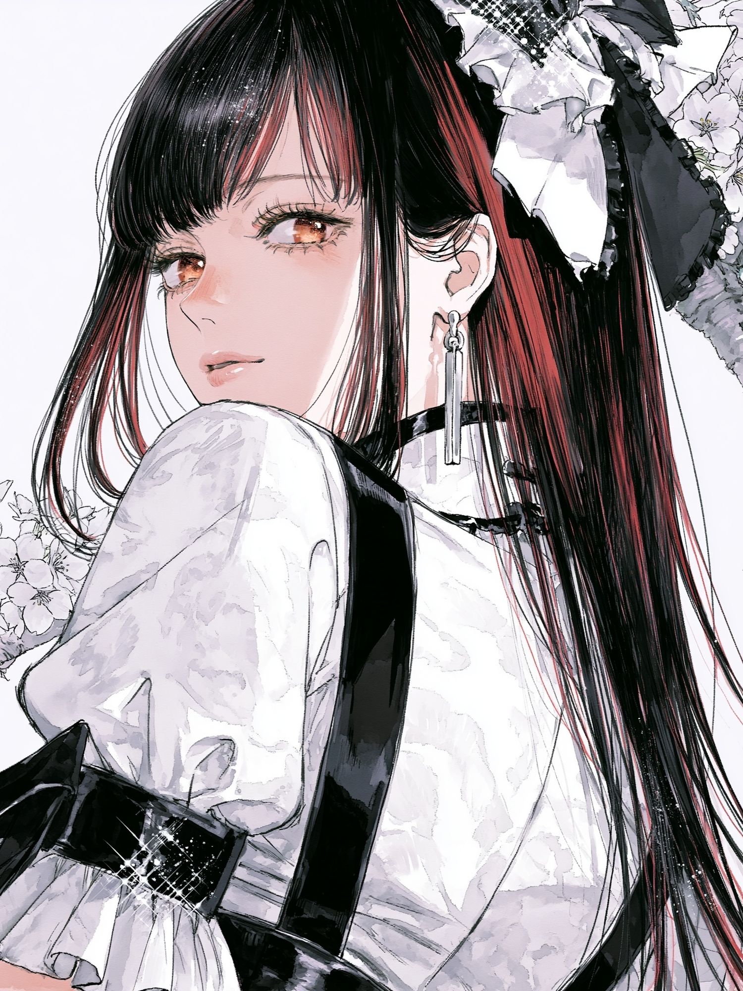 Cherry Blossom Girl Illustration Poster. poster detail