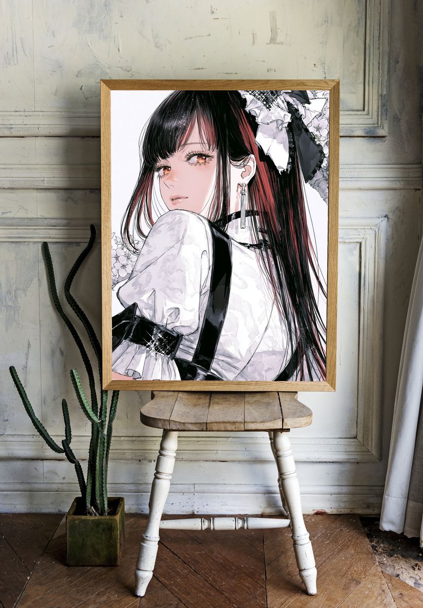 Cherry Blossom Girl Illustration Poster. — room view 1