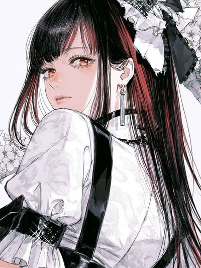 Cherry Blossom Girl Illustration Poster. poster
