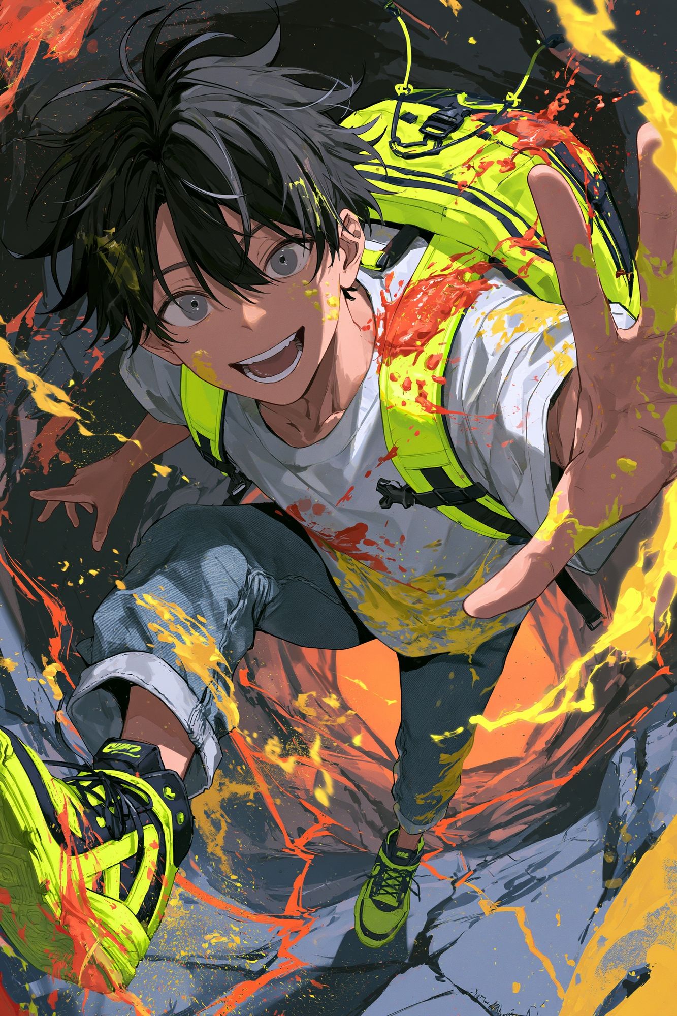 Dynamic Anime Climber Poster. poster — anime art