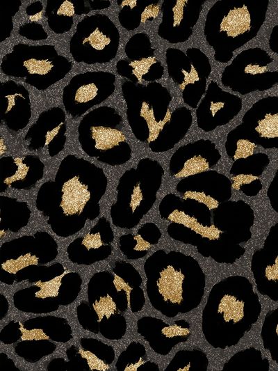 Black Gold Leopard Print Poster. poster