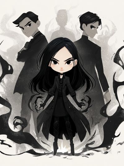 Dark Trio Gothic Anime Poster. poster