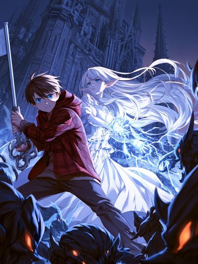 Fantasy Battle Scene Anime Poster. poster