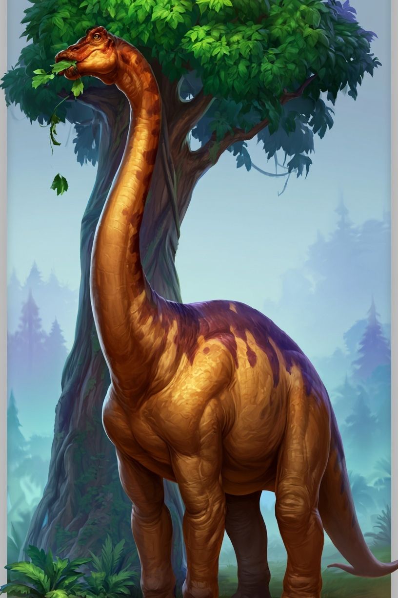 Brachiosaurus Forest Illustration Poster. poster — animals art