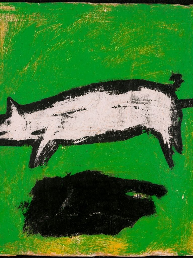 Green Abstract Animal Poster. poster detail
