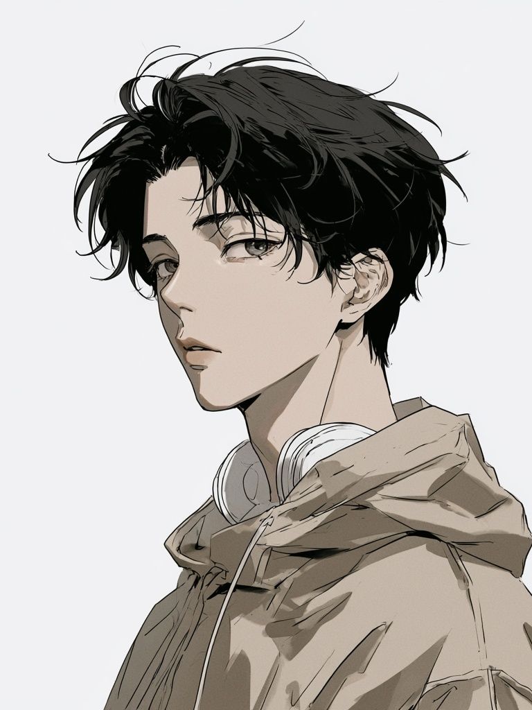 Anime Portrait — Digital Art Print. poster — anime art