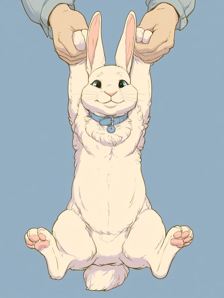 Playful Bunny Illustration Poster. poster — animals art