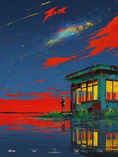 Anime Landscape — Digital Art Print. poster print